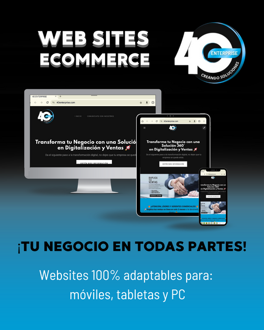 Vende 24/7 con nuestros sitios web de ECOMMERCE